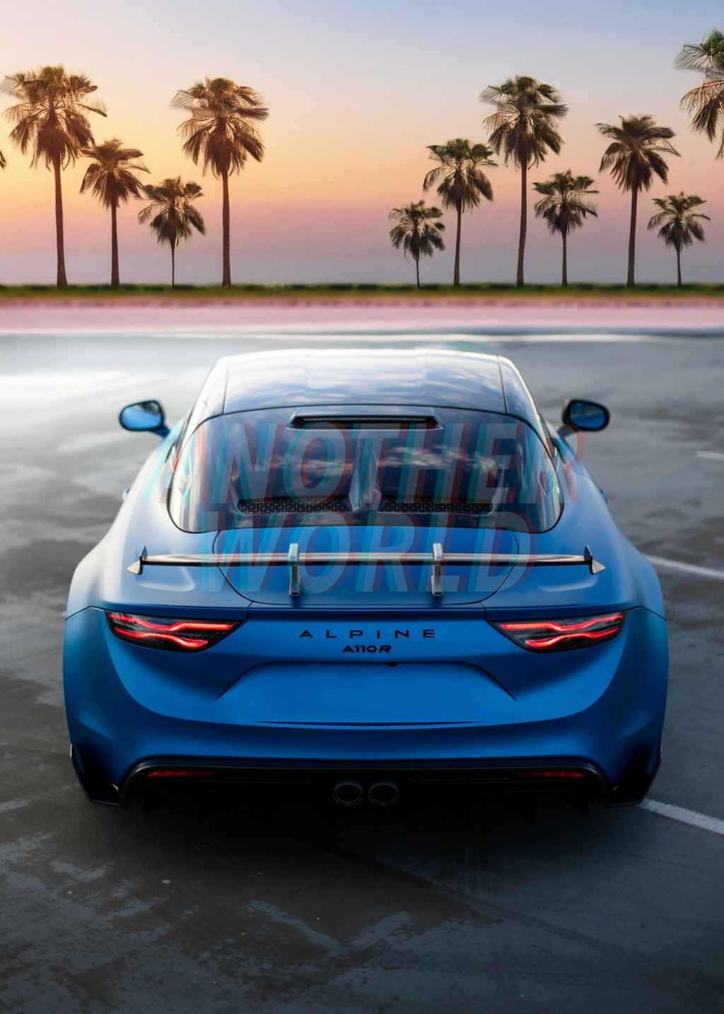 ALPINE A110R LOVERS (VERRE ACRYLIQUE 50x70)